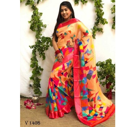 Pretty Look Kota Digital Printed Saree with Blouse