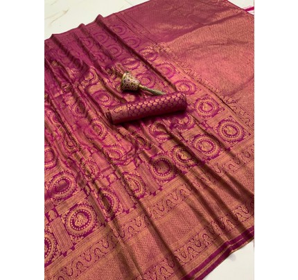 Peacock Style Silk weaving Saree with jari broder