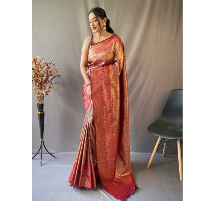 Fabulous Super Hit Pure Silk Saree with zari weaved & jaal work