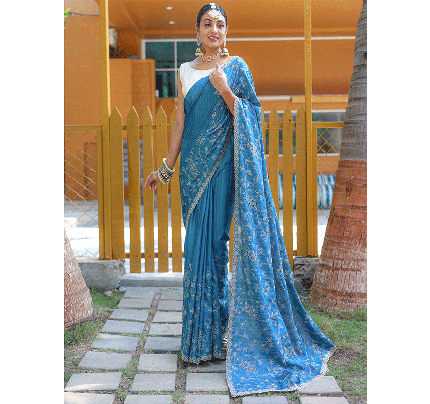 Pure Soft silk saree  thread handwork Saree