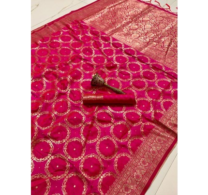 Embellished Hit Designer Silk Gola Saree with mina Zari