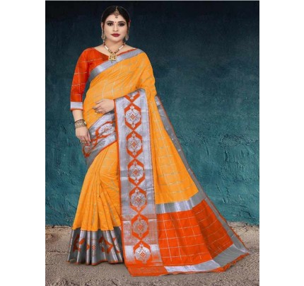 Elegance Look Multi Colored Rich Cotton Silk Saree 