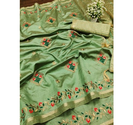 Marriage Season Pure Assam Silk Saree with embroidery Saree