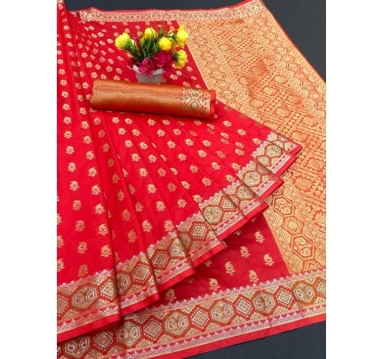 Embellished Designer Softy Silk Rich Pallu Weaving Saree with Zari Border