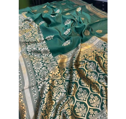 Superb Trending Soft Silk weaving Saree with Rich pallu & beautiful Butta