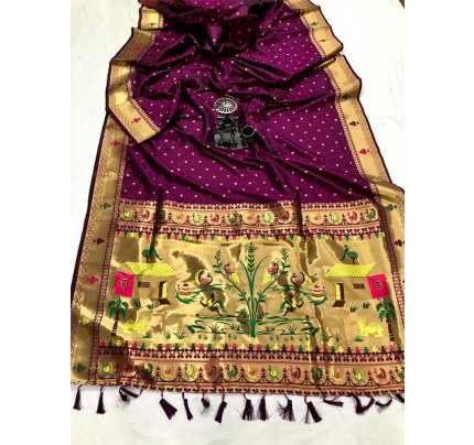 Function Special Banarasi Silk Saree with Gold jari weaving full Butti & Jalar on Border