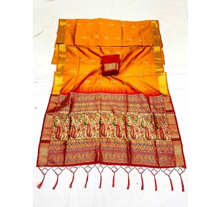 Superb Trending Silk weaving Saree with beautiful RIch Pallu