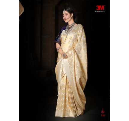 Pure Soft Silk Two Tone Kanjivaram Saree with Double Blouse Running Blouse