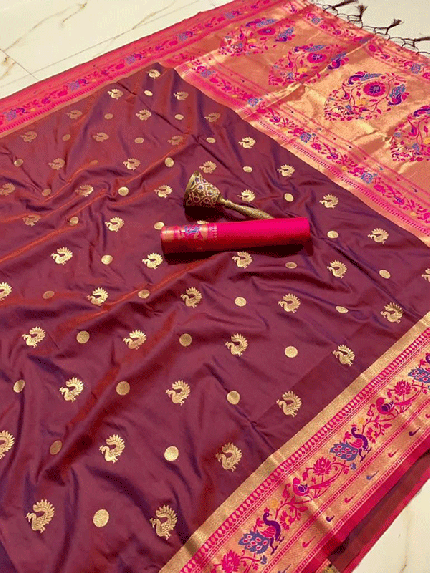Pure Soft Kanchivram  Pethani Silk Saree
