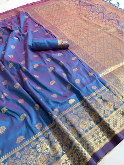 Fabulous. Two Tone Soft Silk With Reach Pallu Saree
