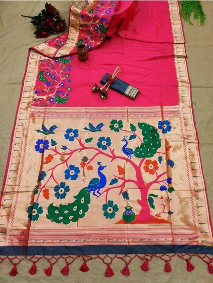 Banarasi Soft Silk Paithani Saree  