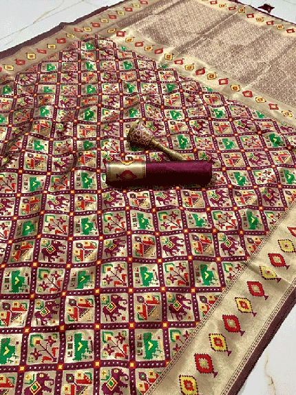 Banasari very Soft Handloom Weaving Patola Silk Saree 