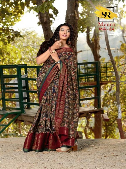 Stunning Multi Color Soft Linen with Jacquard Saree
