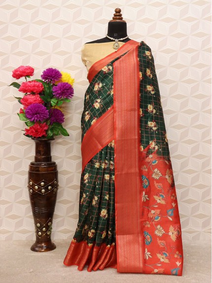 Latest Soft Cotton Printed Saree with Bangalory Satin Blouse