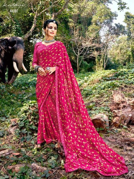 Finnest Look Weightless With Fancy Blouse Saree