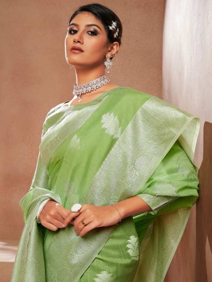 Stunning Look Modal Silk With Silver Zari Weaving