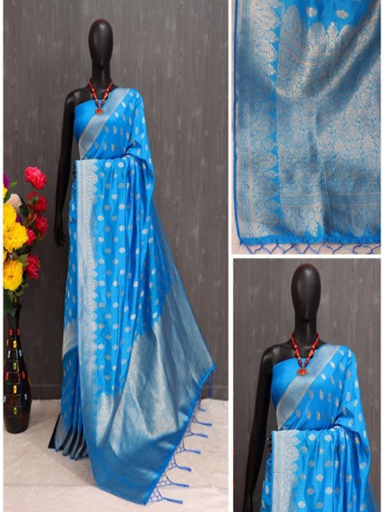 Elegant Look Soft Banarasi Silk Saree with Rich Pallu Awesome and Gorgeous Antique Weaving Finish Gold Zari