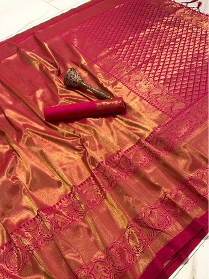 Trending Hit Designer Silk Saree with Self weaving jari 