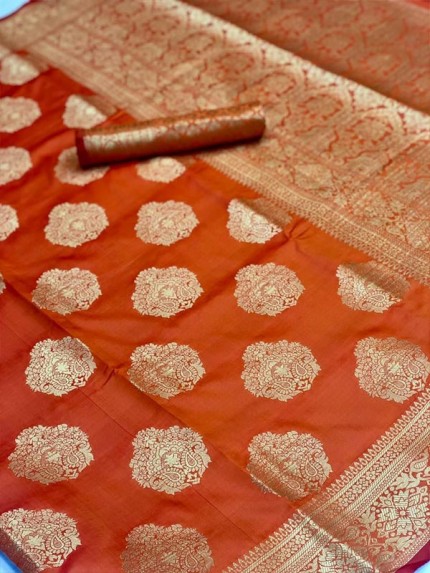 Fabulous Banarasi Silk weaving Saree with Zari border