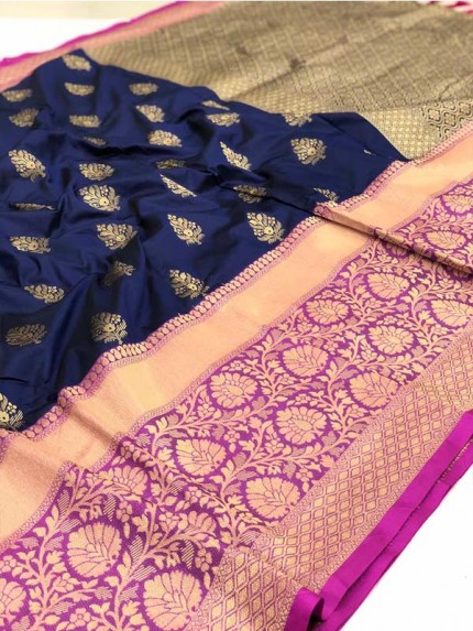 Ethnic Kancipuram Silk Saree with  Kanchi border and pallu are precisely hand woven