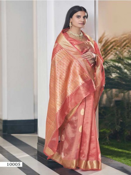 Tissue silk with Banarasi special yaan with 2 type of zari