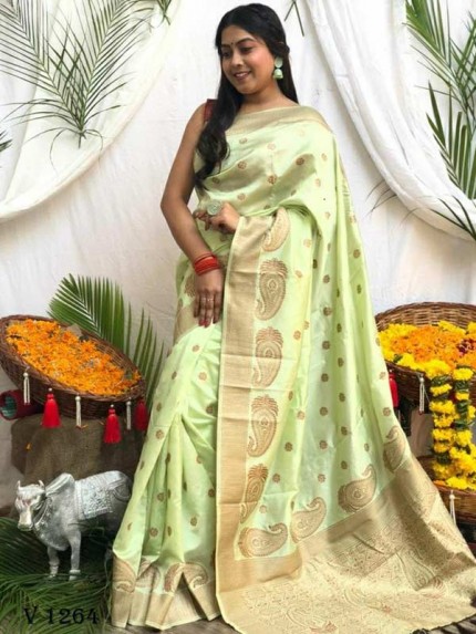 New Superhit Trending Banarasi Soft Silk Zari Woven Party Wear Saree 