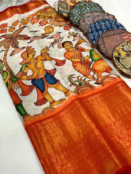 Stunning Look Banarsi Kanchi Silk With Patola Saree