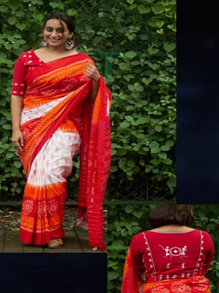 Modern Look Linen Digital Printed Saree