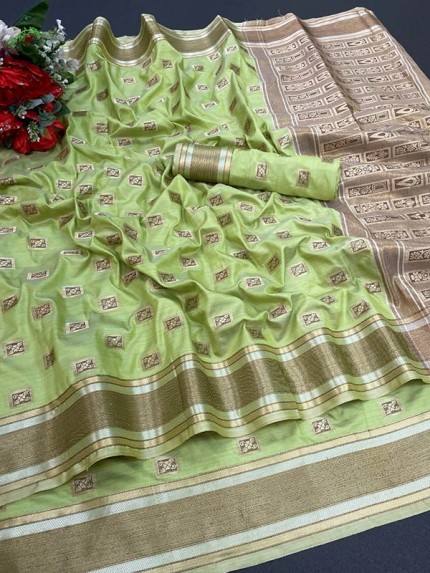 Fabulous Silk weaving Saree with border Rich Pallu & Zari Border