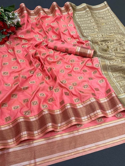 Fabulous Silk weaving Saree with border Rich Pallu & Zari Border