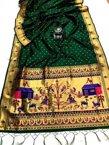 Function Special Banarasi Silk Saree with Gold jari weaving full Butti & Jalar on Border