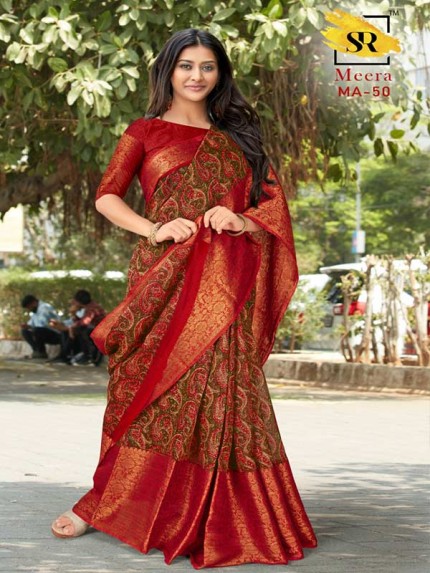 Stunning Multi Color Soft Linen with Jacquard Saree