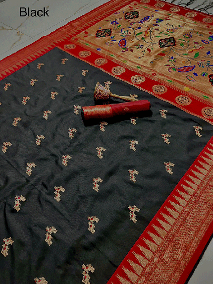 Nauvari Paithani  Soft Silk aree