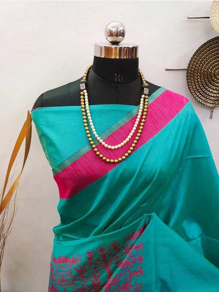Banglori Handloom raw silk saree