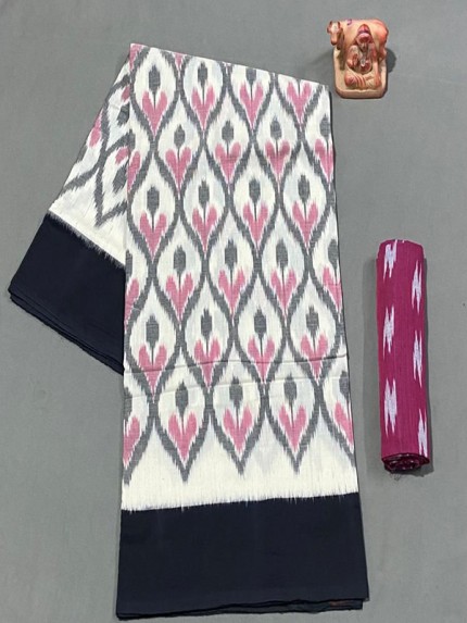 Modern Look Linen Digital Printed Saree with Digital Blouse