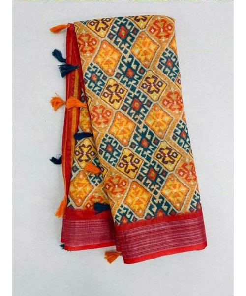 Digital Printed Linen Saree -Style Array